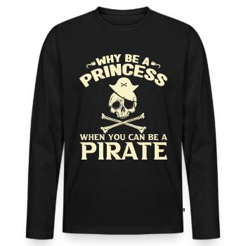 Pirate Kids Skull Party Pirates - Men's Premium Organic Long Sleeve Shirt - black - Front - Nico (187cm)