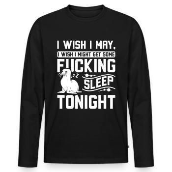 Get some sleep tonight seal - Männer Premium Bio Langarmshirt - Schwarz - Vorne - Nico (187cm)