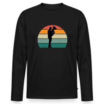 Tuba player Tuba player brass instrument tuba - Men's Premium Organic Long Sleeve Shirt - black - Front - Nico (187cm)