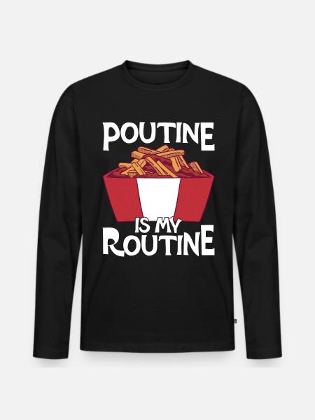Poutine Canada Fast Food Specialty - Men's Premium Organic Long Sleeve Shirt - black