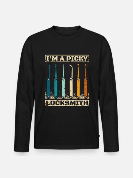 I'm a picky locksmith - Men's Premium Organic Long Sleeve Shirt - black