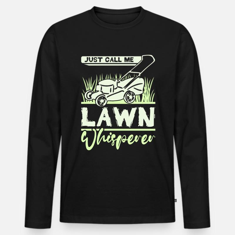 Appelez-moi simplement chuchoteur de pelouse - T-shirt manches longues Premium bio Homme - noir