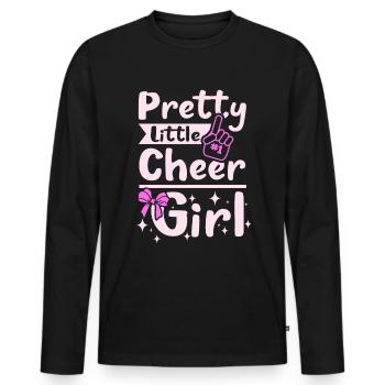 Pretty little cheer girl - Männer Premium Bio Langarmshirt - Schwarz - Vorne - Nico (187cm)