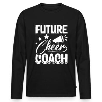 Future cheer coach - Männer Premium Bio Langarmshirt - Schwarz - Vorne - Nico (187cm)