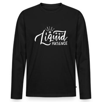 Wein Design für Männer Wein Outfit für Frau - Männer Premium Bio Langarmshirt - Schwarz - Vorne - Nico (187cm)