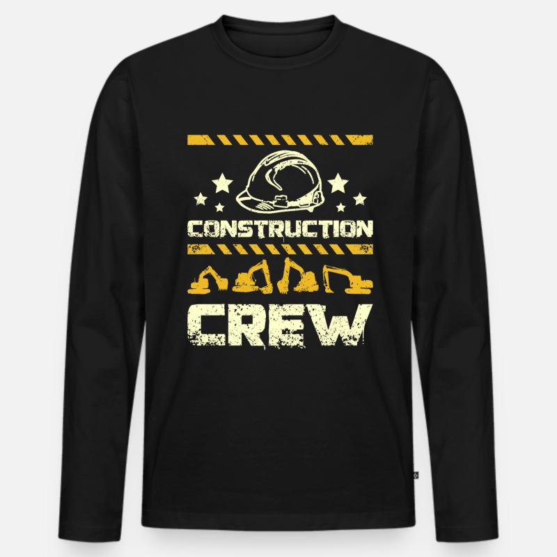 Construction crew - Männer Premium Bio Langarmshirt - Schwarz