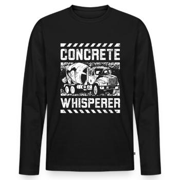 Concreat whisperer - Männer Premium Bio Langarmshirt - Schwarz - Vorne - Nico (187cm)