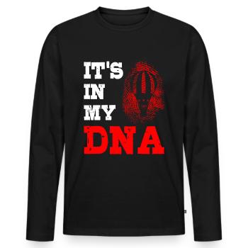 It's in my dna hot air balloon pilot - Men's Premium Organic Long Sleeve Shirt - black - Front - Nico (187cm)
