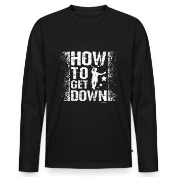Comment descendre la tyrolienne - T-shirt manches longues Premium bio Homme - noir - Devant - Nico (187cm)