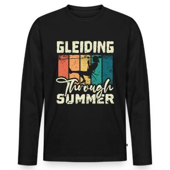 Gliding through summer zipline - Männer Premium Bio Langarmshirt - Schwarz - Vorne - Nico (187cm)