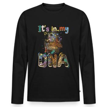 Peinture C'est dans mon art ADN - T-shirt manches longues Premium bio Homme - noir - Devant - Nico (187cm)