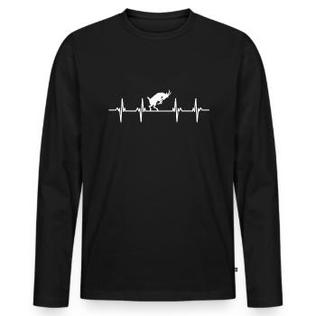 goat kid moan goat goat goat - Men's Premium Organic Long Sleeve Shirt - black - Front - Nico (187cm)
