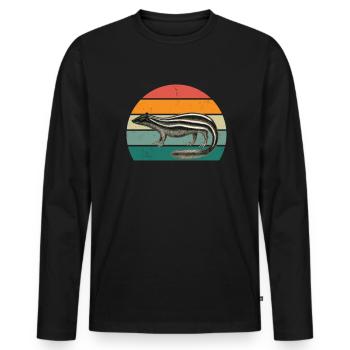 Les mouffettes puent les mammifères défendent la mouffette - T-shirt manches longues Premium bio Homme - noir - Devant - Nico (187cm)