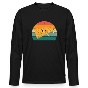 Xylophone Lecteur de Xylophone Lecteur de musique Xylophoniste - T-shirt manches longues Premium bio Homme - noir - Devant - Nico (187cm)