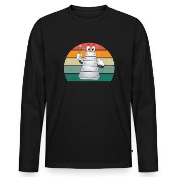Xylophone Lecteur de Xylophone Lecteur de musique Xylophoniste - T-shirt manches longues Premium bio Homme - noir - Devant - Nico (187cm)