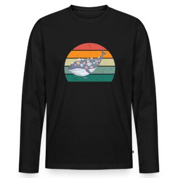 Wale Walfisch Säugetiere Meeressäugetiere Wal - Männer Premium Bio Langarmshirt - Schwarz - Vorne - Nico (187cm)