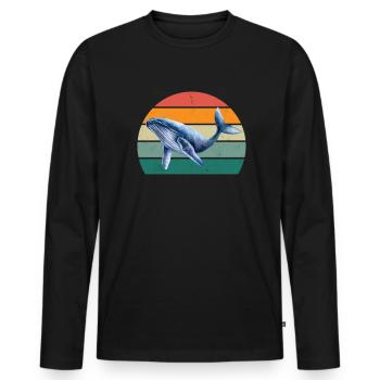 Wale Walfisch Säugetiere Meeressäugetiere Wal - Männer Premium Bio Langarmshirt - Schwarz - Vorne - Nico (187cm)
