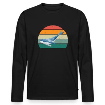 Wale Walfisch Säugetiere Meeressäugetiere Wal - Männer Premium Bio Langarmshirt - Schwarz - Vorne - Nico (187cm)