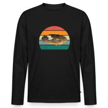 aliens alien space space flying UFOs UFO - Men's Premium Organic Long Sleeve Shirt - black - Front - Nico (187cm)