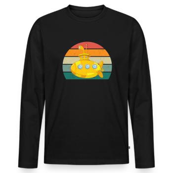 U-boater submariner submariner submarine - Men's Premium Organic Long Sleeve Shirt - black - Front - Nico (187cm)