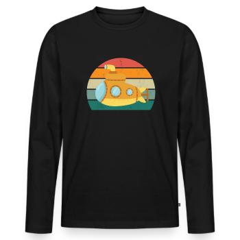 U-Bootfahrer U-Bootfahrerin Unterseeboot U-Boot - Männer Premium Bio Langarmshirt - Schwarz - Vorne - Nico (187cm)