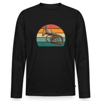 Tuba player Tuba player Brass instrument Tuba - Men's Premium Organic Long Sleeve Shirt - black - Front - Nico (187cm)