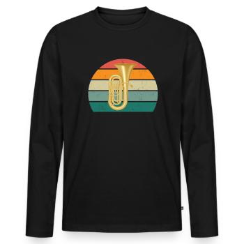 Tuba player Tuba player Brass instrument Tuba - Men's Premium Organic Long Sleeve Shirt - black - Front - Nico (187cm)