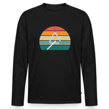 Triangle Player Triangle Player Sound Triangle - Men's Premium Organic Long Sleeve Shirt - black - Front - Nico (187cm)