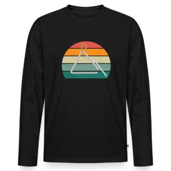 Triangle Player Triangle Player Sound Triangle - Men's Premium Organic Long Sleeve Shirt - black - Front - Nico (187cm)