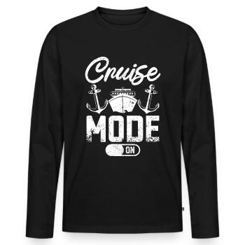 Family Couple Cruising Mode On - Men's Premium Organic Long Sleeve Shirt - black - Front - Nico (187cm)