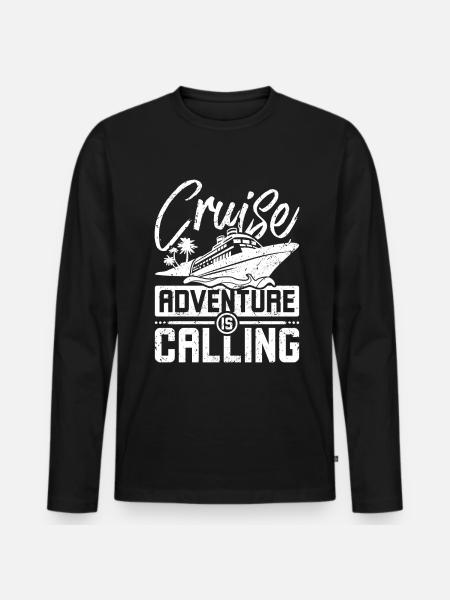 Cruise adventure is calling - Men's Premium Organic Long Sleeve Shirt - black