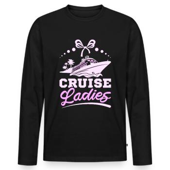 Girls Cruising party ship Cruise ladies - Men's Premium Organic Long Sleeve Shirt - black - Front - Nico (187cm)