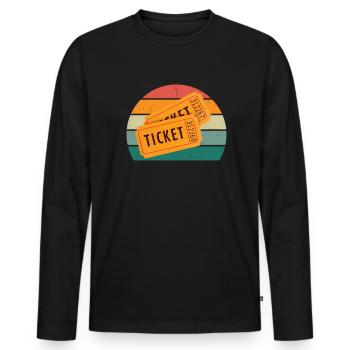 actor actress musician music theatre - Men's Premium Organic Long Sleeve Shirt - black - Front - Nico (187cm)