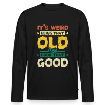 I'm that grumpy old man - Männer Premium Bio Langarmshirt - Schwarz - Vorne - Nico (187cm)