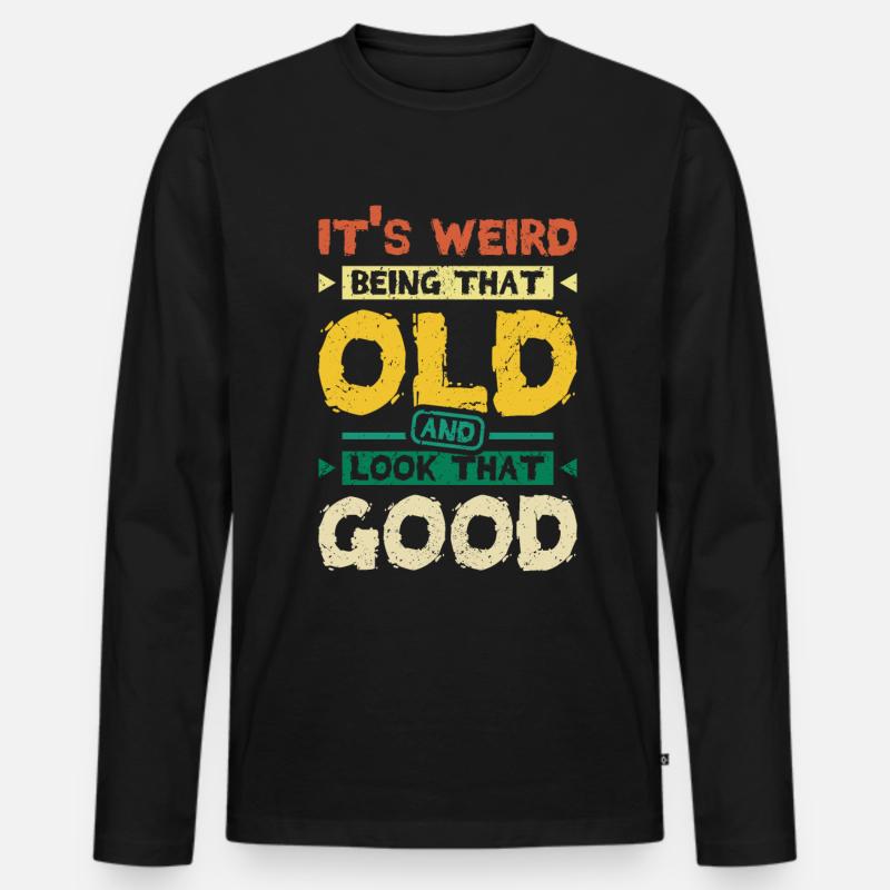 I'm that grumpy old man - Männer Premium Bio Langarmshirt - Schwarz