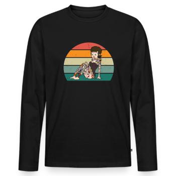 Tatoo Tattoo Tattoowierer Tattowierer Body Art - Men's Premium Organic Long Sleeve Shirt - black - Front - Nico (187cm)