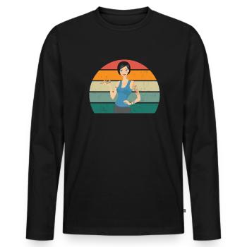 Tatoo Tattoo Tattoowierer Tattowierer Body Art - Men's Premium Organic Long Sleeve Shirt - black - Front - Nico (187cm)