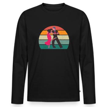 danseur danseur danse mouvement mouvement couple danse - T-shirt manches longues Premium bio Homme - noir - Devant - Nico (187cm)