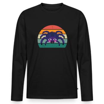 Spiders spider web arachnid legs 8 spider web - Men's Premium Organic Long Sleeve Shirt - black - Front - Nico (187cm)
