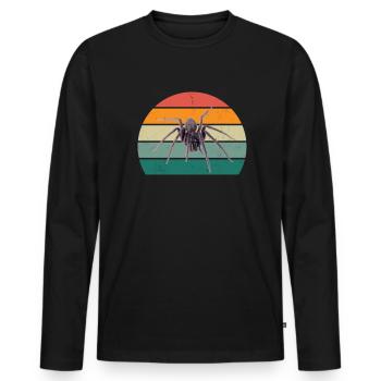 Araignées toile d’araignée pattes d’arachnide 8 toile d’araignée - T-shirt manches longues Premium bio Homme - noir - Devant - Nico (187cm)