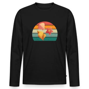 sand urlaub urlauber urlauberin ferien holiday - Männer Premium Bio Langarmshirt - Schwarz - Vorne - Nico (187cm)