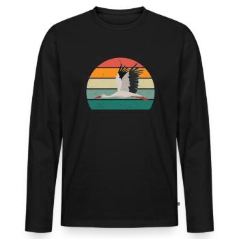 Störche Störchin Baby Kinder Kind Schnabel Storch - Männer Premium Bio Langarmshirt - Schwarz - Vorne - Nico (187cm)