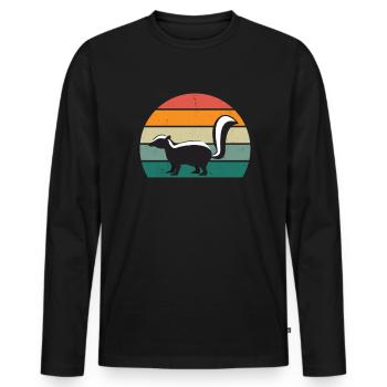 Les mouffettes puent les mammifères défendent la mouffette - T-shirt manches longues Premium bio Homme - noir - Devant - Nico (187cm)