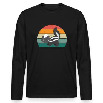 Les mouffettes puent les mammifères défendent la mouffette - T-shirt manches longues Premium bio Homme - noir - Devant - Nico (187cm)