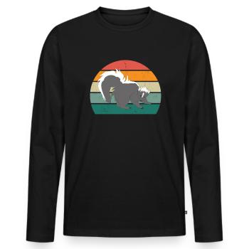 Les mouffettes puent les mammifères défendent la mouffette - T-shirt manches longues Premium bio Homme - noir - Devant - Nico (187cm)