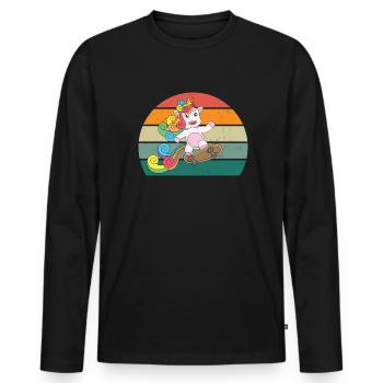 skatboarden skatboarder skatboarderin skatboard - Männer Premium Bio Langarmshirt - Schwarz - Vorne - Nico (187cm)
