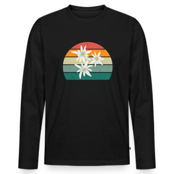 Swiss Swiss Swiss Swiss German Mountain Switzerland - Men's Premium Organic Long Sleeve Shirt - black - Front - Nico (187cm)