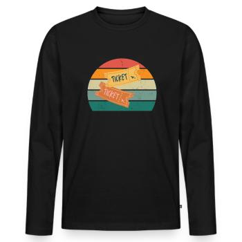 Reisen Reisender Reisender Ferien Urlauber Urlaub - Männer Premium Bio Langarmshirt - Schwarz - Vorne - Nico (187cm)