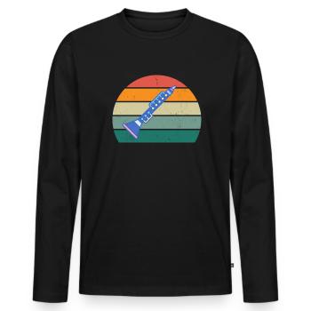 Oboe Oboist Oboist Oboe player Oboe player - Men's Premium Organic Long Sleeve Shirt - black - Front - Nico (187cm)