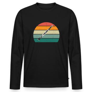 Oboe Oboist Oboist Oboe player Oboe player - Men's Premium Organic Long Sleeve Shirt - black - Front - Nico (187cm)